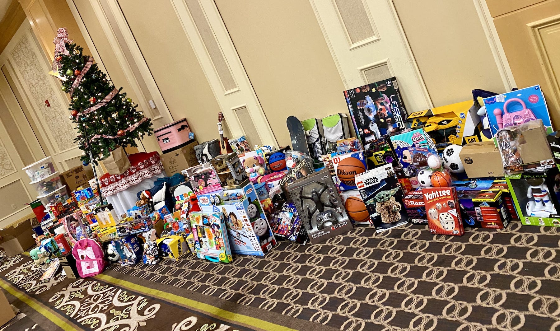 A room full of LVEA donated toys